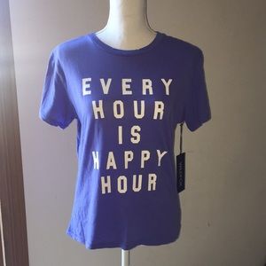 Wildfox Every Hour Is Happy Hour Tee Shirt Sz S
